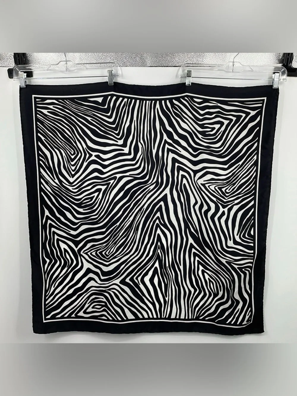 Vintage 80’s Avon Zebra Print Scarf 34 x 34